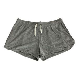 Reebok Girls Youth Shorts Size Medium Gray Tie Elastic Waist Running Hot Pants